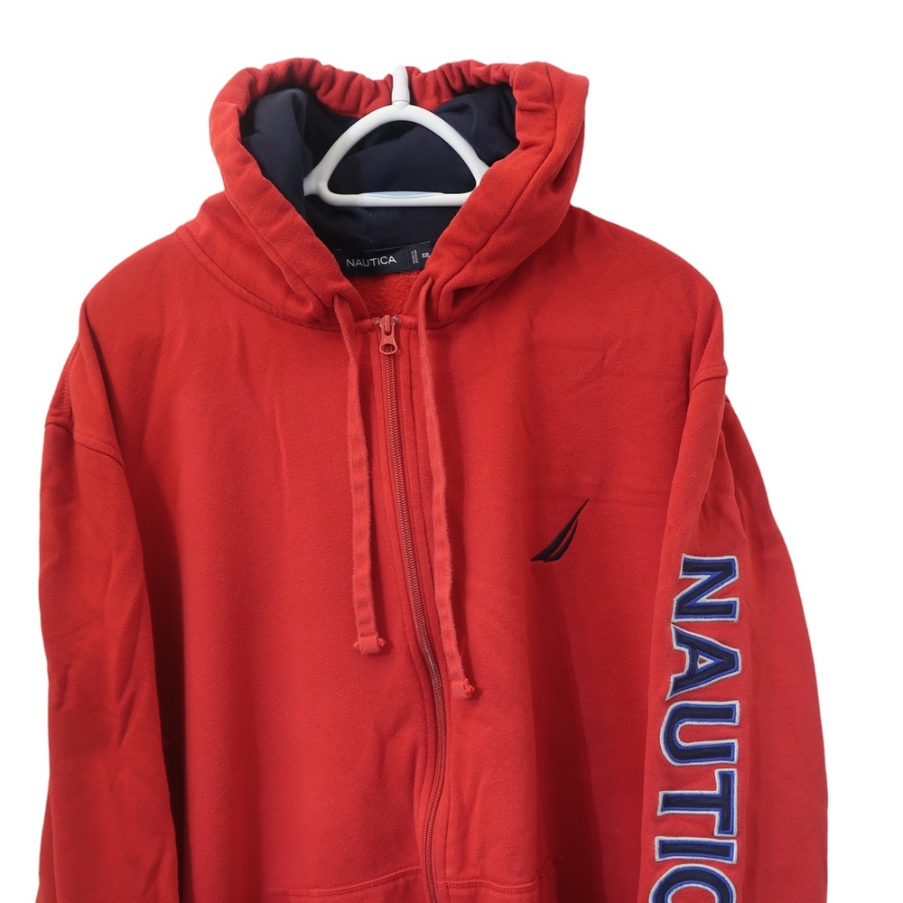Nautica Hooded Full-Zip Sweatshirt with Pockets, Size XXL
